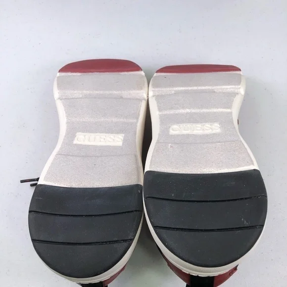 GUESS Tane Dark Red Low Top Sneakers - Picture 8 of 9